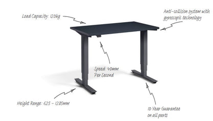 Electric Height Adjustable Standing Desk Frame - Smart Stand Slim