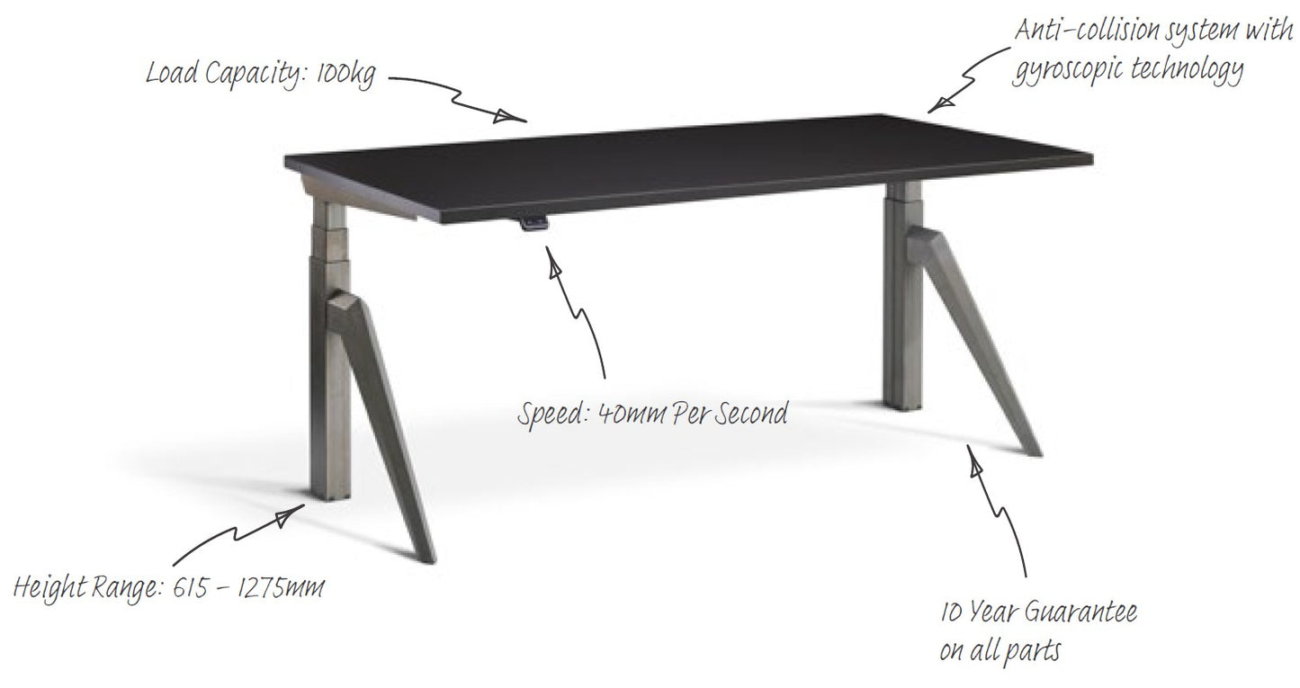 Electric Height Adjustable Standing Desk Frame - Smart Stand Apex