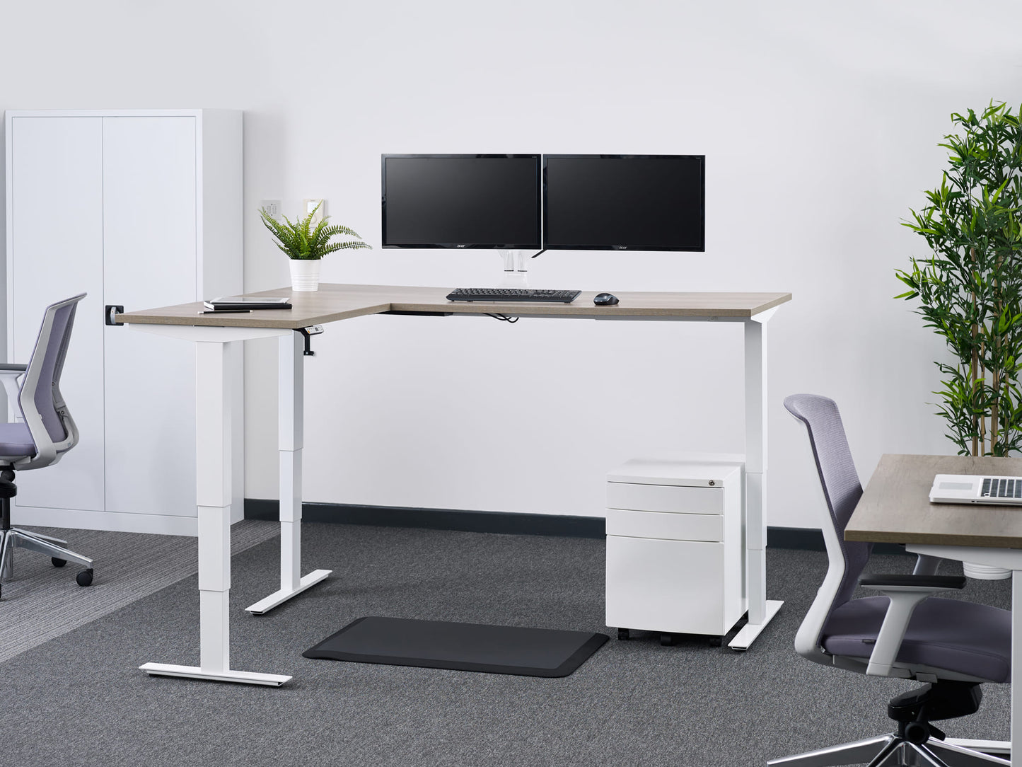 Smart Stand Corner Pro - Electric Height Adjustable L-Shape Standing Desk 1600mm 1800mm
